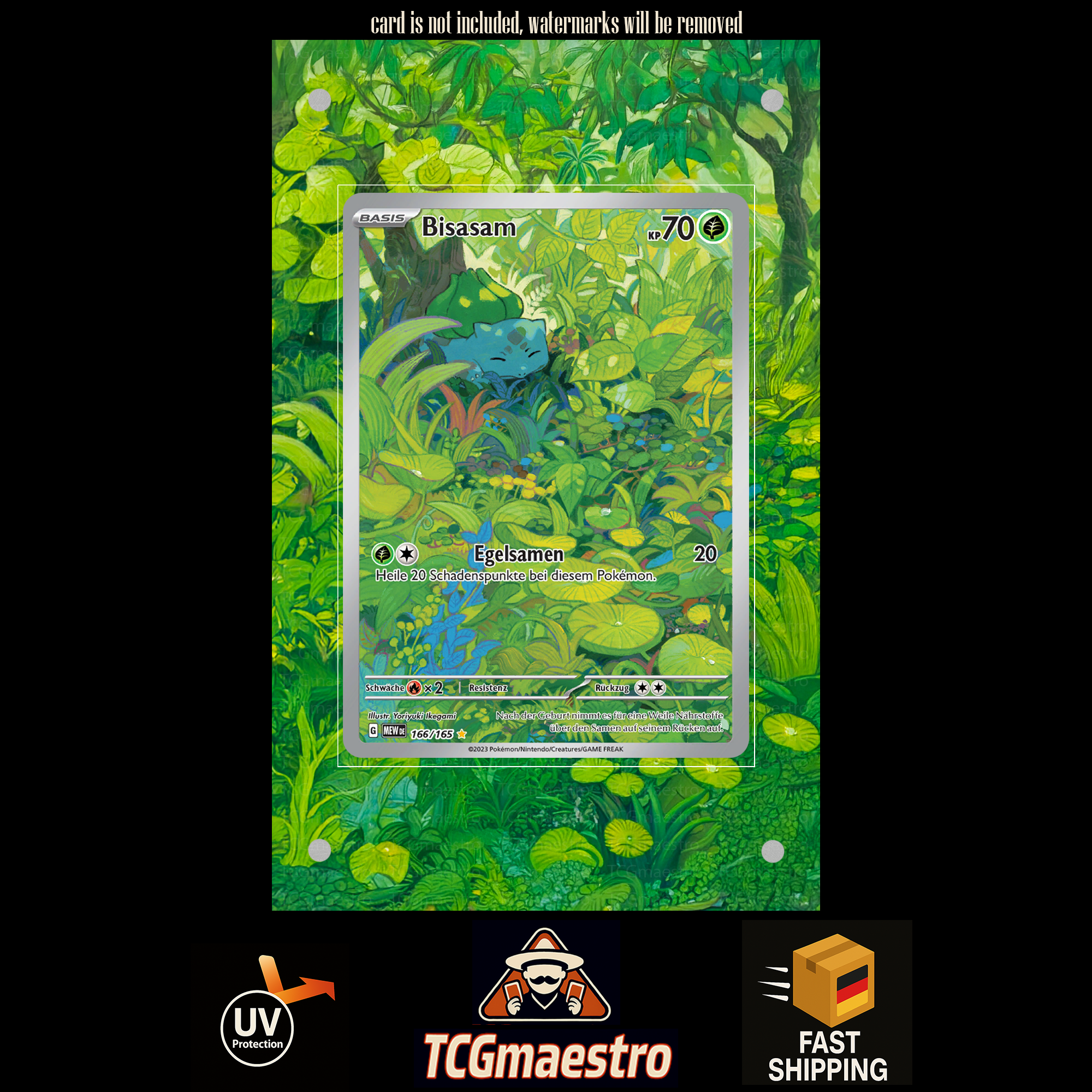 Bulbasaur SCR 143/142 extended artwork acrylic case magnetic protective cover Pokemon