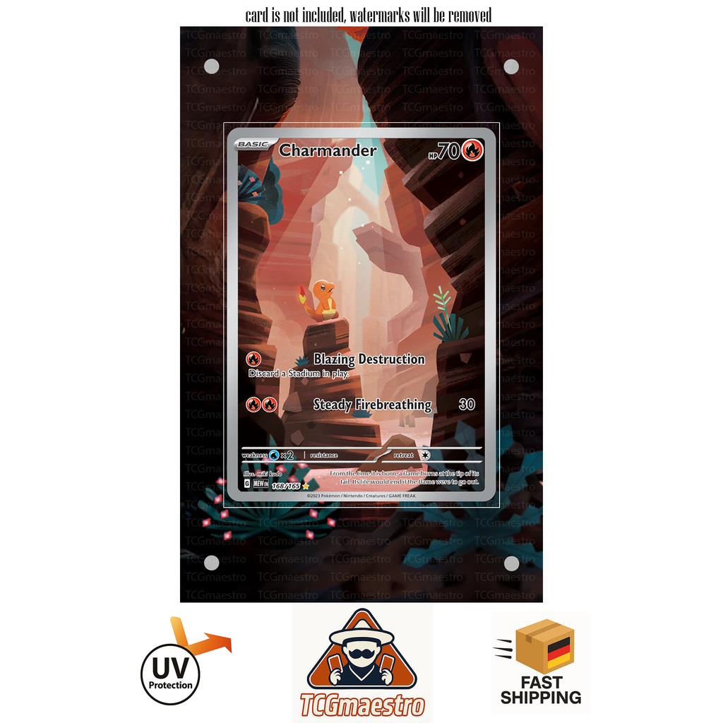 Charmander 151 168/165 extended artwork acrylic case magnetic protective cover Pokemon