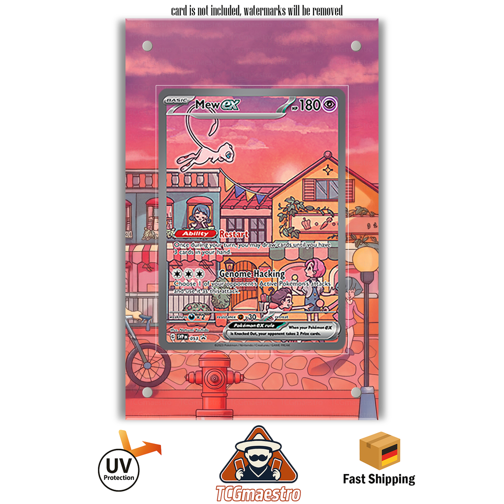 Mew 151 Promo 053 Pokémon Extended Artwork Rahmen & Schutzhülle