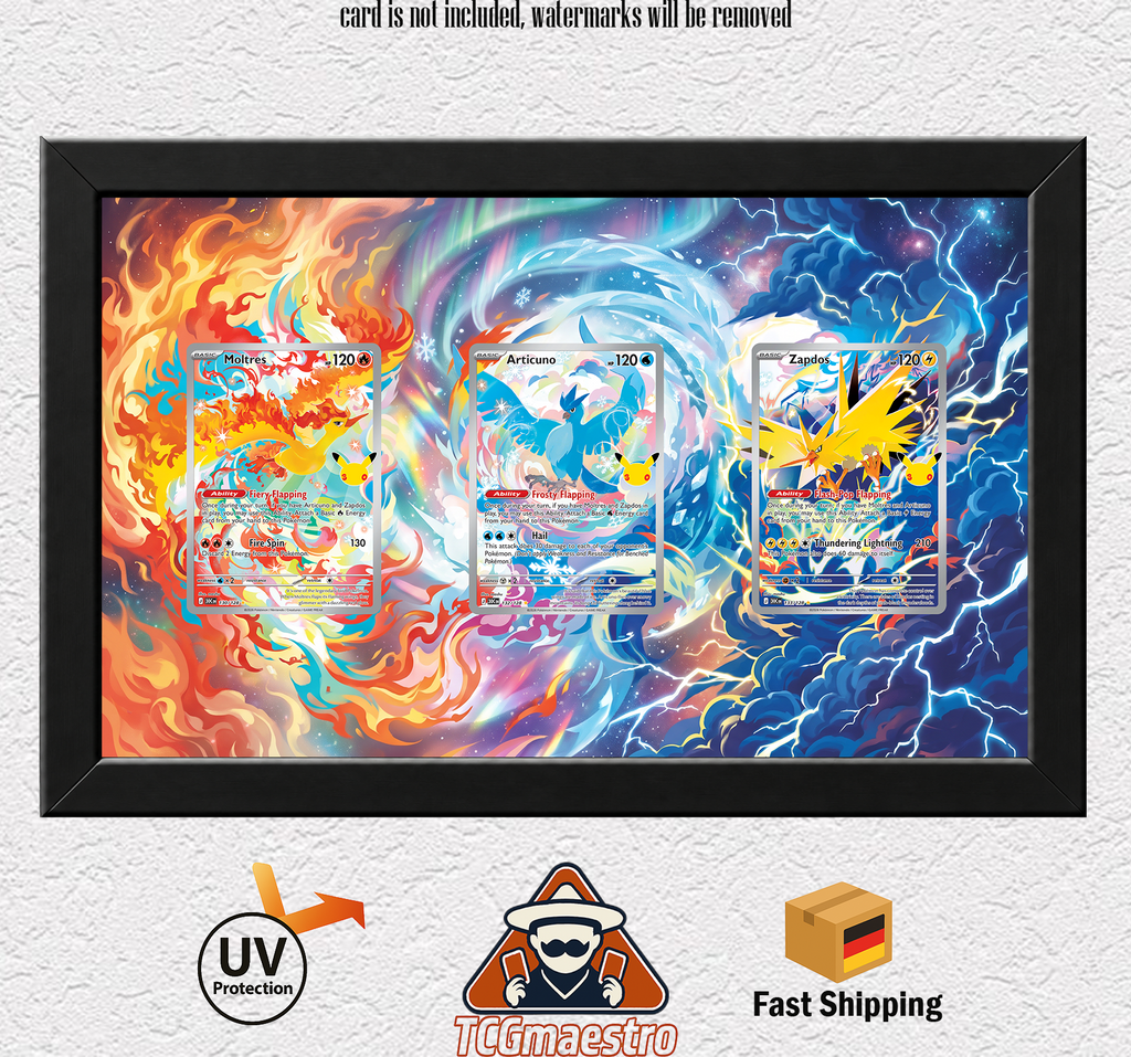 Pikachu SSP 238/191 Pokémon Extended Artwork Frame & protective Display Case