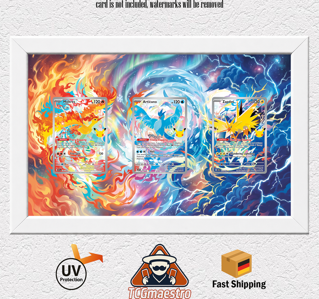 Pikachu SSP 238/191 Pokémon Extended Artwork Frame & protective Display Case