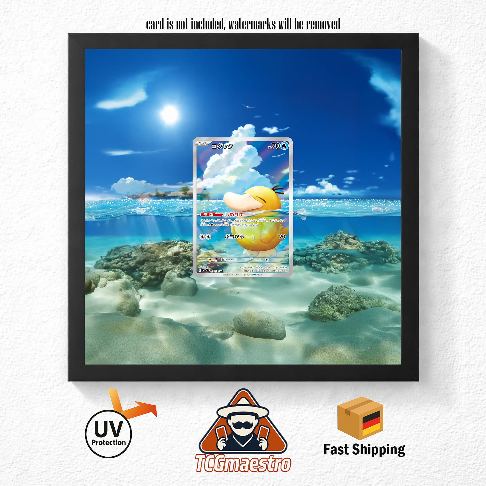 Bilderrahmen Pokémon Enton Psyduck ASC 226 Display Frame Extended Artwork