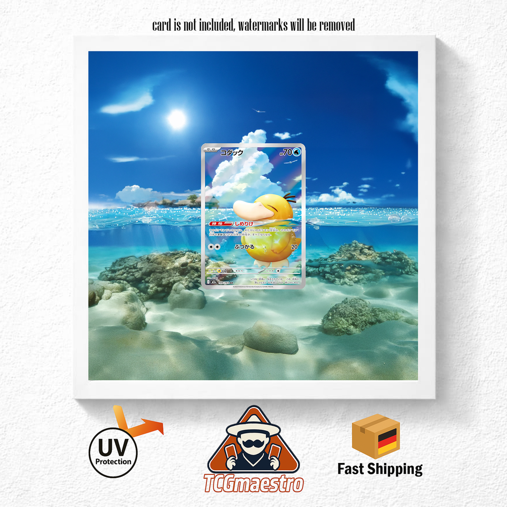 Bilderrahmen Pokémon Enton Psyduck ASC 226 Display Frame Extended Artwork