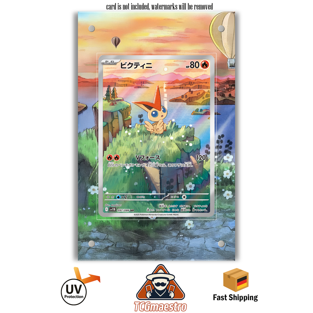 Victini Promo Pokémon Extended Artwork Rahmen & Schutzhülle