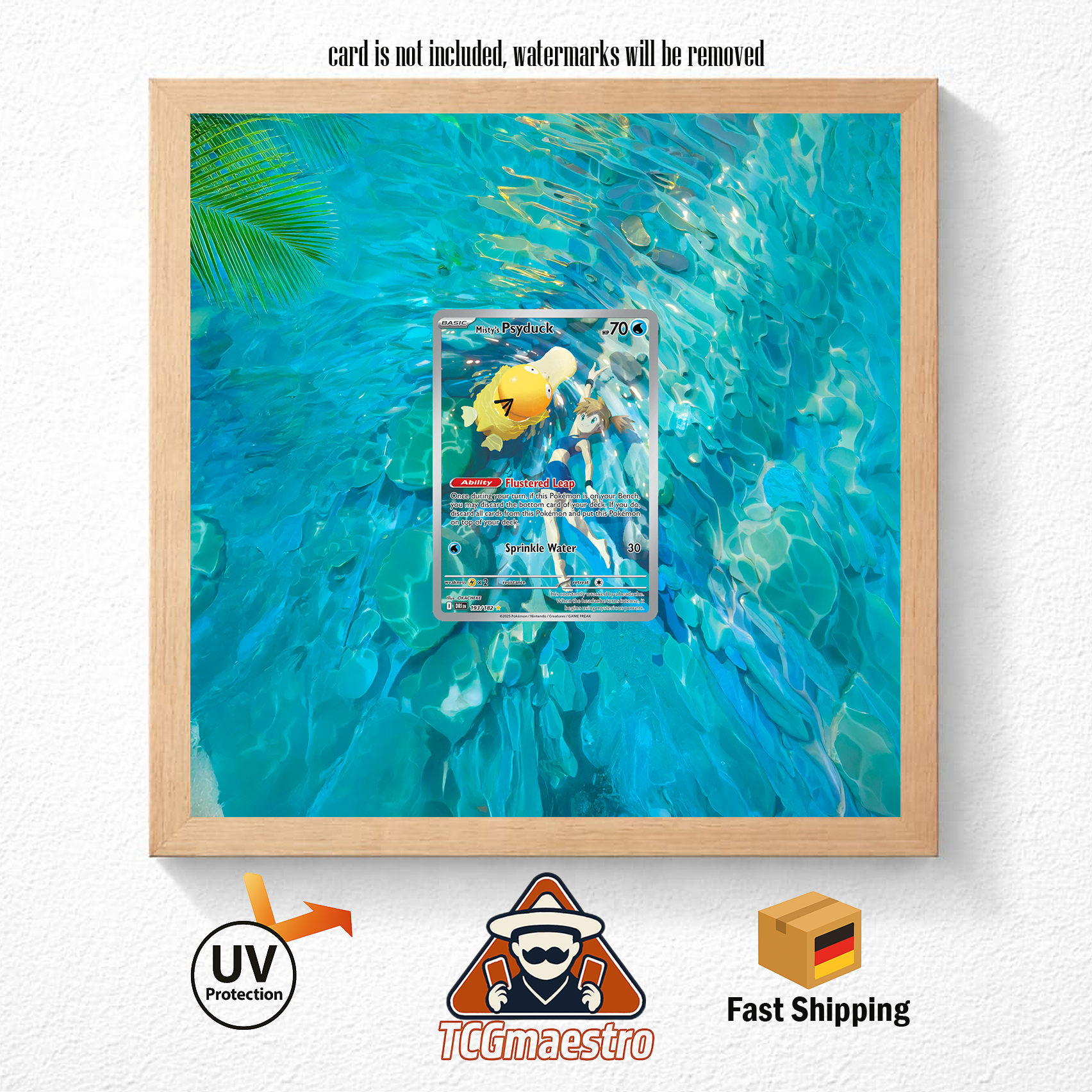 Bilderrahmen Pokémon Enton Psyduck DRI 193 Display Frame Extended Artwork
