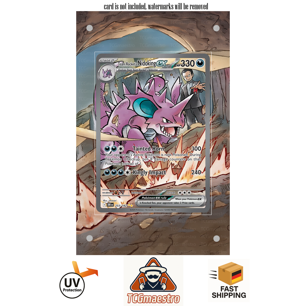 Team Rockets Nidoking DRI 233/182 extended artwork acrylic case magnetic protective cover Pokemon