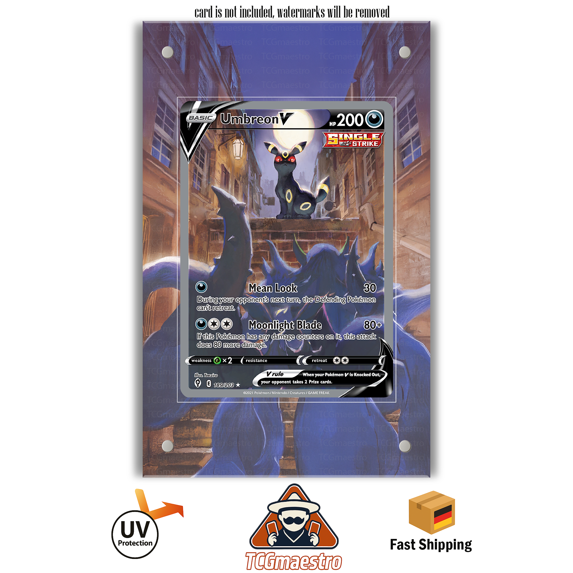 Nachtara Umbreon EVS189 Pokémon Extended Artwork Rahmen