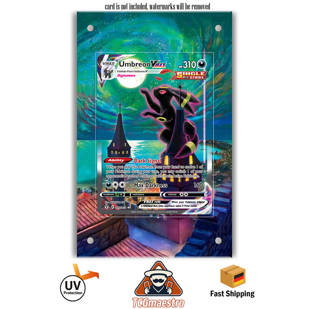 Nachtara Umbreon EVS 215 Pokémon Extended Artwork Rahmen & Schutzhülle