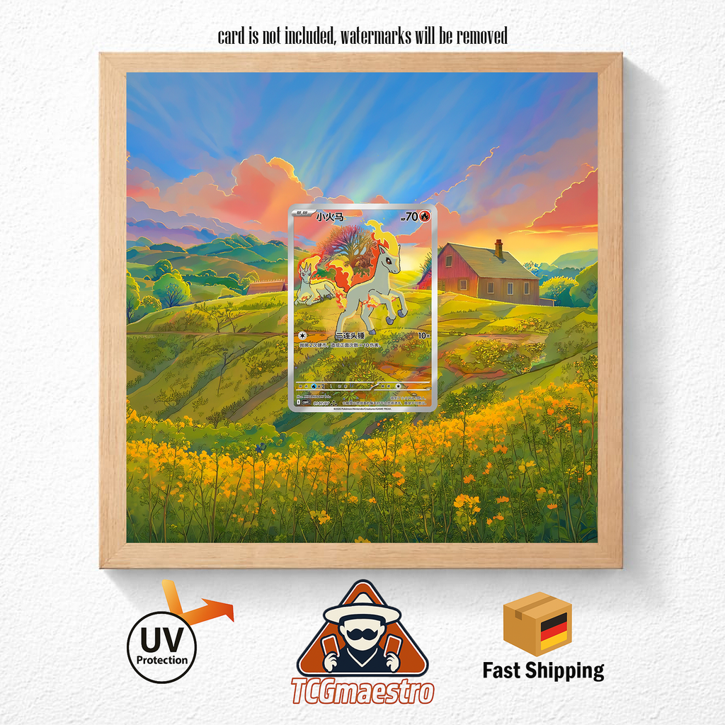 Bilderrahmen Pokémon Gem Pack Ponita Ponyta Display Frame Extended Art