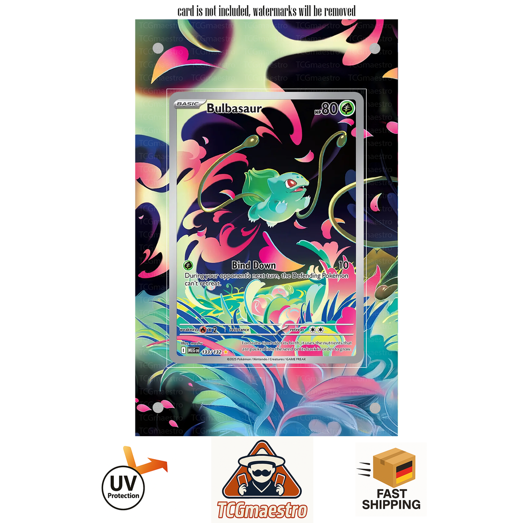 Mega Bisaflor Bisaknosp Bisasam Pokémon Extended Artwork Rahmen & Schutzhülle