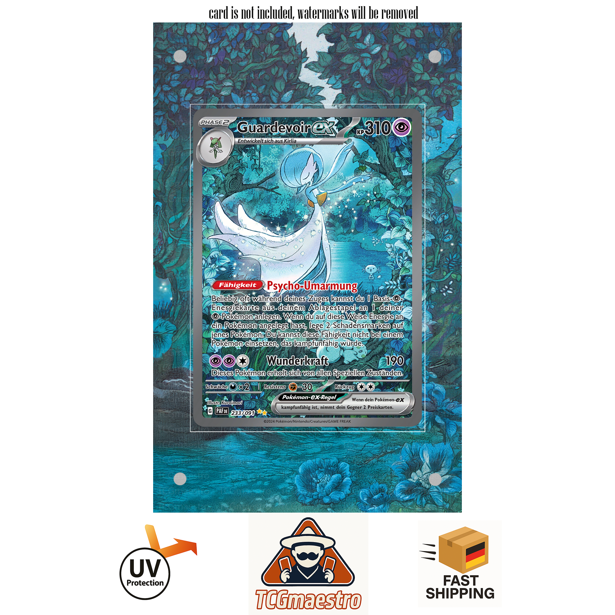 Gardevoir PAF 233/091 extended artwork acrylic case magnetic protective cover Pokemon