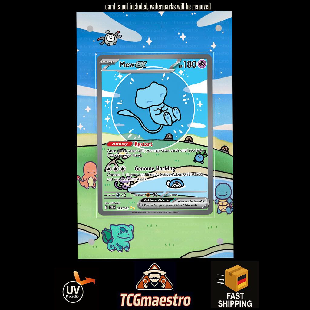 Mew PAF 232/091 extended artwork acrylic case magnetic protective cover Pokemon