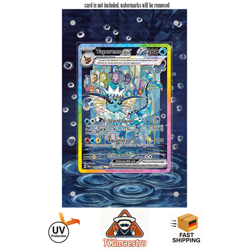 Vaporeon PRE 149/131 extended artwork acrylic case magnetic protective cover Pokemon