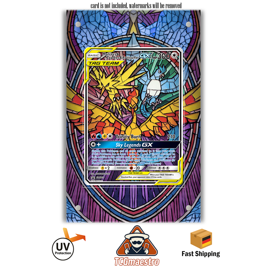 Moltres Zapdos Lavados SMP210 Pokémon Extended Artwork Rahmen