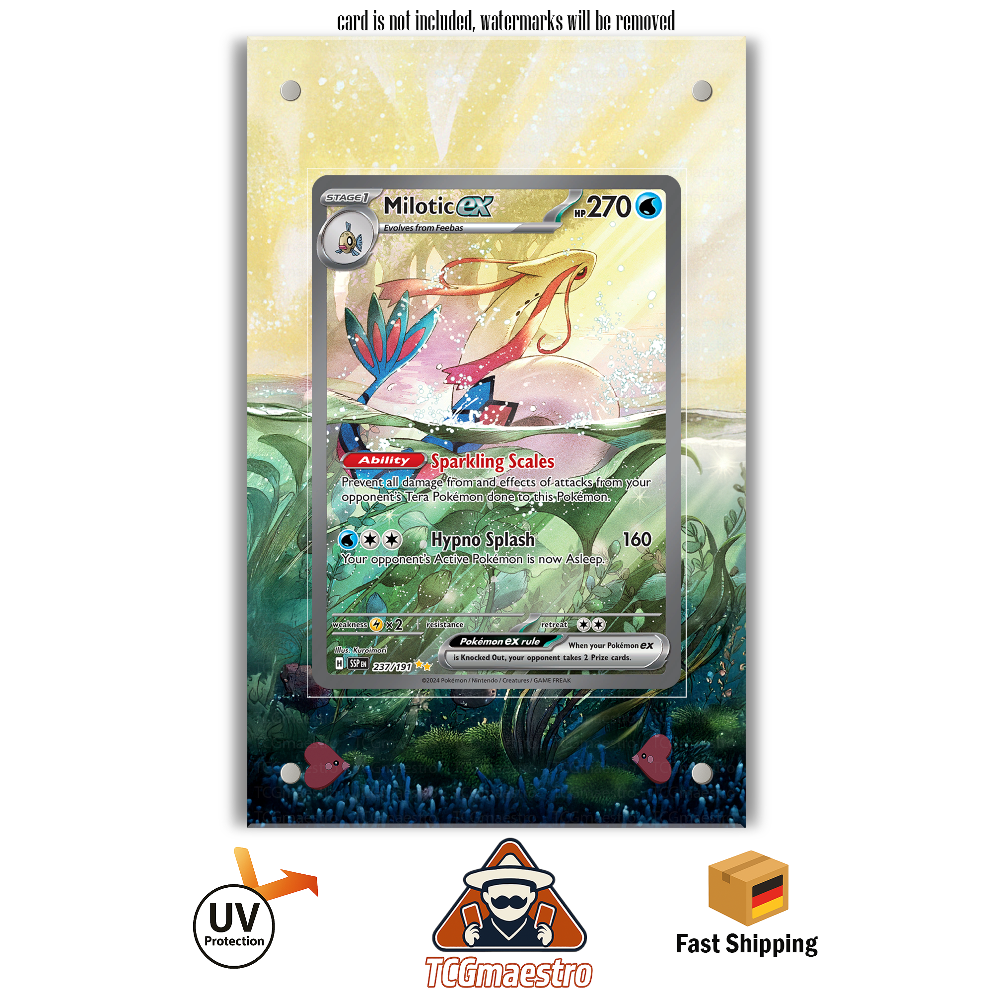 Milotic SSP 237/191 Pokémon Extended Artwork Rahmen & Schutzhülle