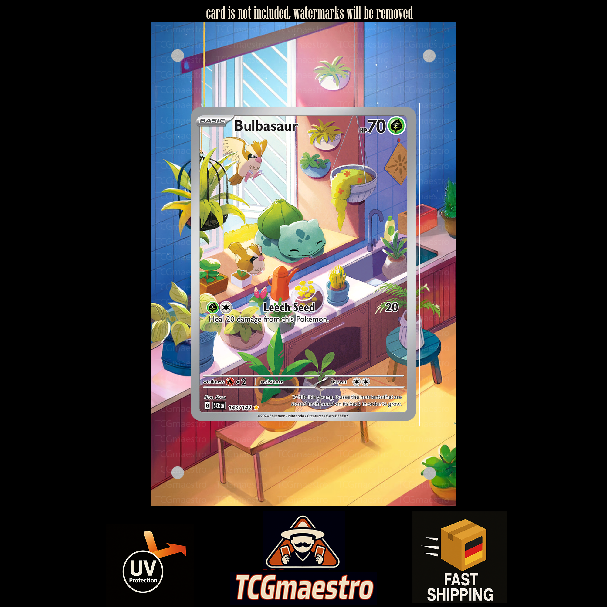 Ionos Bellibolt JTG 183/159 extended artwork acrylic case magnetic protective cover Pokemon
