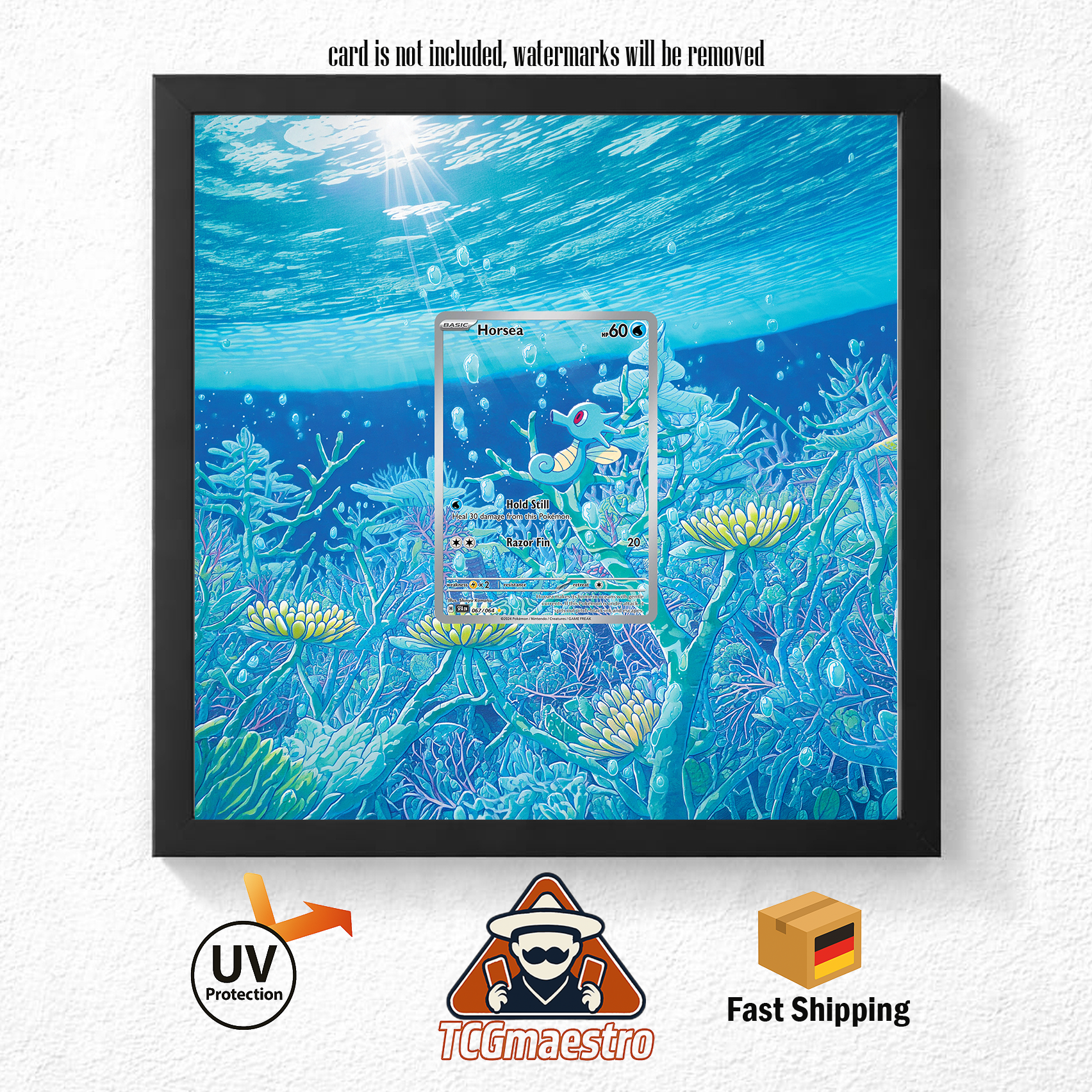 Bilderrahmen Pokémon Seeper Horsea SFA 067 Display Art Frame