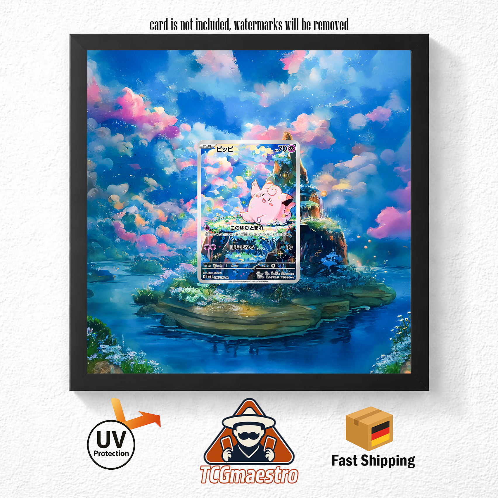 Bilderrahmen Pokémon Piepi Clefairy POR Display Frame Extended Artwork